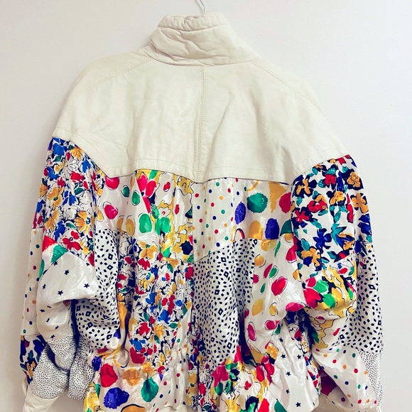 ✨Host Pick✨Unique Vintage 80’s leather bomber jacket - Picture 3 of 8